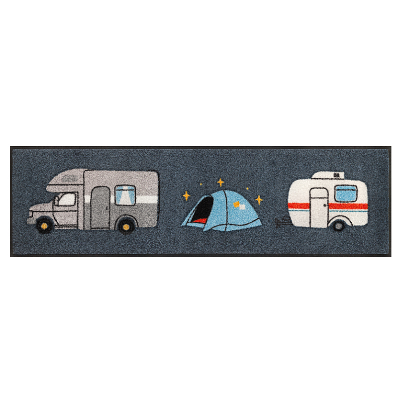 wash+dry Outdoor Travel Dekorative Fußmatte Drinnen Rechteckig Mehrfarbig