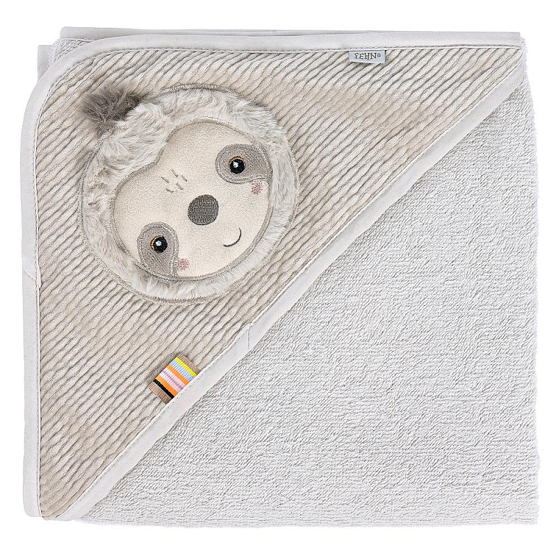 Fehn 042474 Babyhandtuch Grau Baumwolle, Polyester 1 Stück(e)