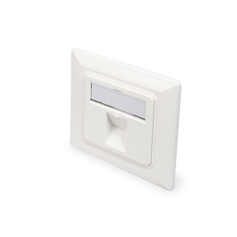 Digitus Leerdose für Keystone Module, Rahmen 80x80 mm + Zentralplatte 50x50 mm