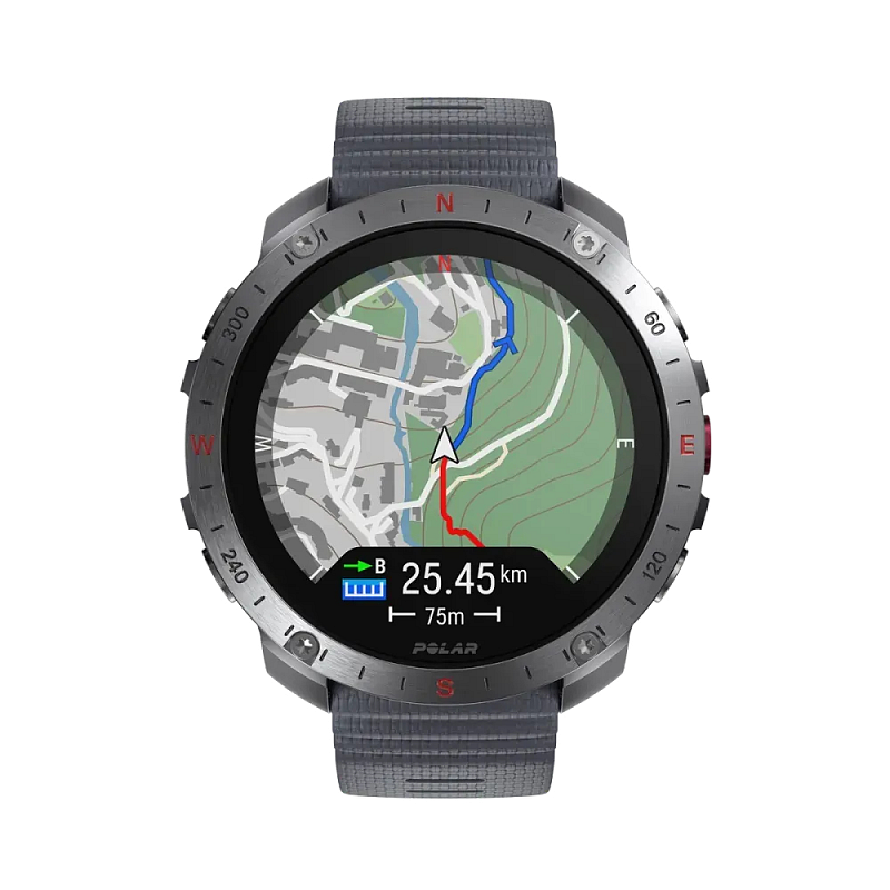 Polar Grit X2 Pro 3,53 cm (1.39") AMOLED Digital 454 x 454 Pixel Touchscreen Grau GPS