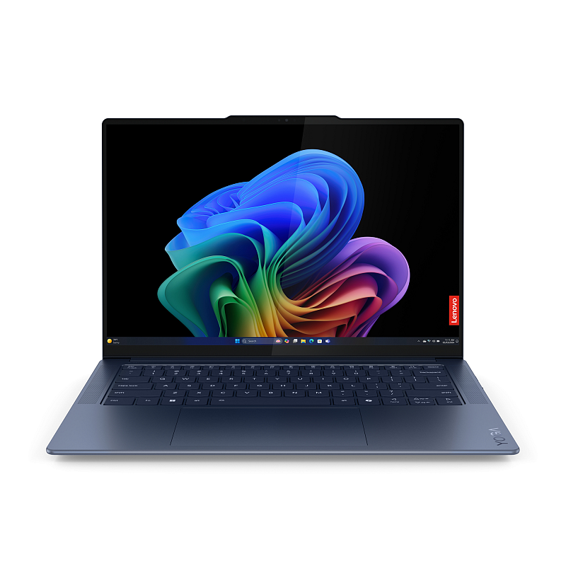 Lenovo Yoga Slim 7 14Q8X9 Copilot+PC Qualcomm Snapdragon X1E-78-100 Laptop 36,8 cm (14.5") Touchscreen 3K 32 GB LPDDR5x-SDRAM 1 TB SSD Wi-Fi 7 (802.11be) Windows 11 Home Blau