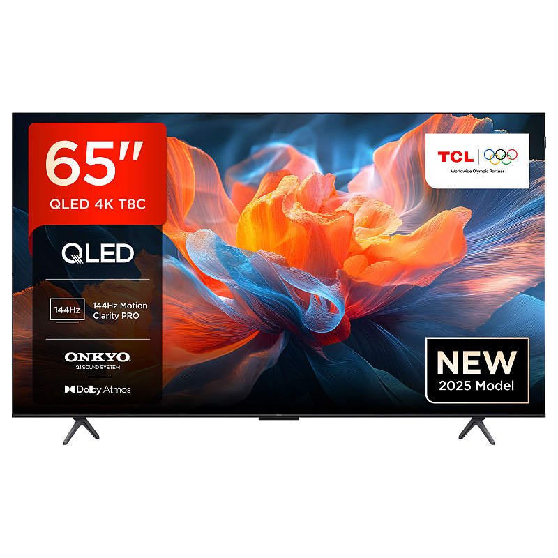 TCL 65T8C-UK Fernseher 165,1 cm (65") 4K Ultra HD Smart-TV WLAN Metallisch 350 cd/m²