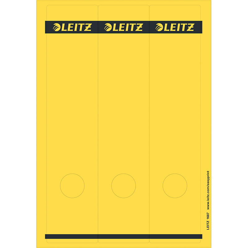 Leitz PC-beschriftbare Rückenschilder für Qualitäts-Ordner 180°, Standard- und Hartpappe-Ordner