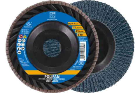 PFERD POLIFAN flap discs zirconia alumina Z PSF TRIM STEELOX 10 Stück(e)
