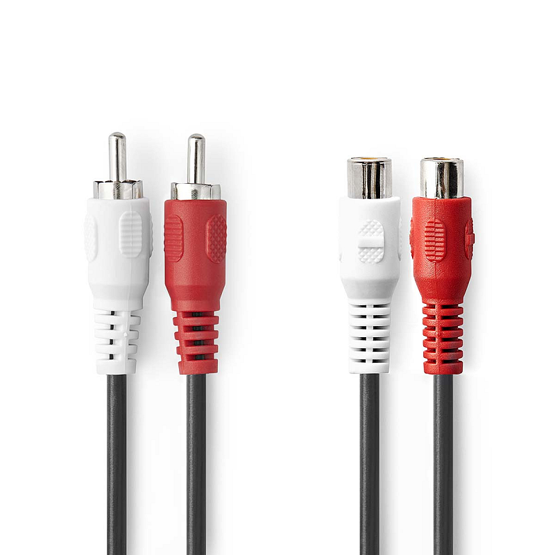 Nedis CAGL24205BK100 Audio-Kabel 10 m 2 x RCA Schwarz