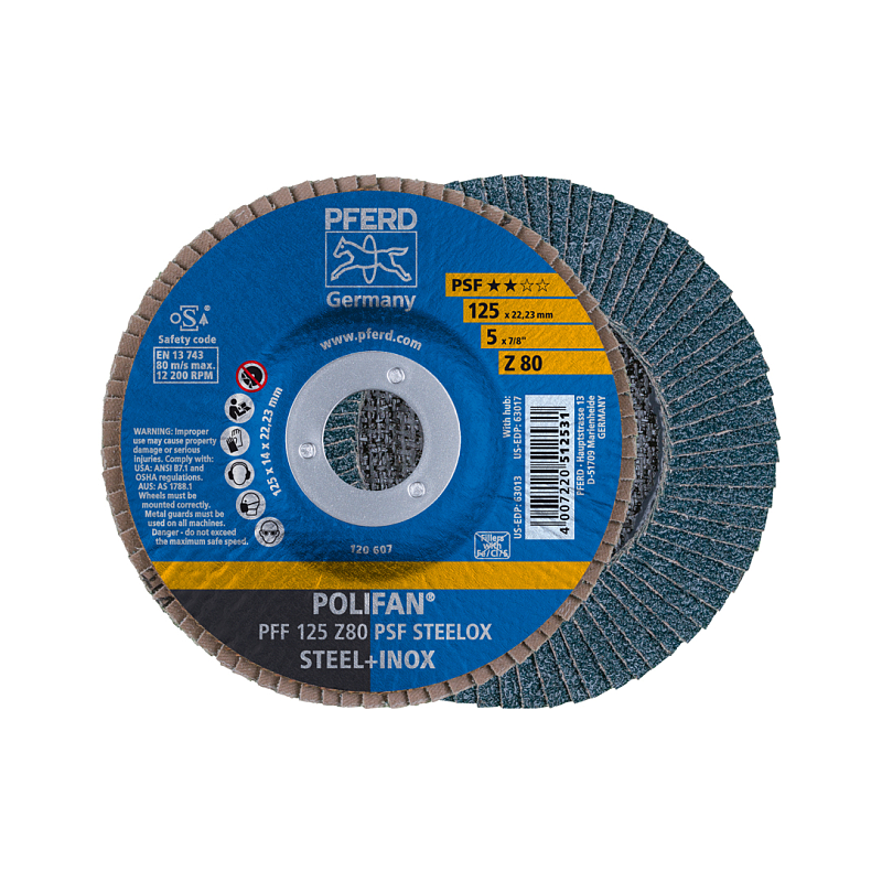 PFERD PFF 125 Z 80 PSF STEELOX Rotierendes Schleifwerkzeug Zubehör Metall