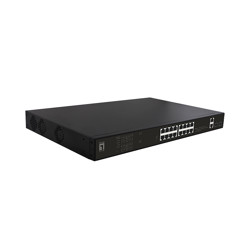 LevelOne GEP-2021 Netzwerk-Switch Unmanaged Gigabit Ethernet (10/100/1000) Power over Ethernet (PoE) 1U Schwarz