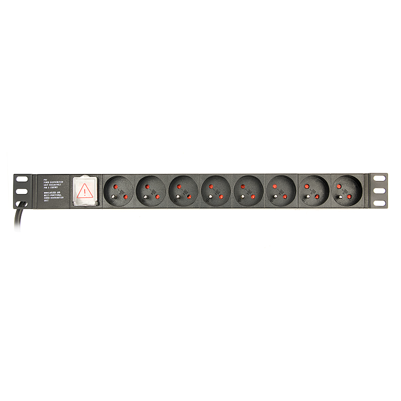 Gembird EG-PDU-014-FC14 Stromverteilereinheit (PDU) 8 AC-Ausgänge 1U Schwarz