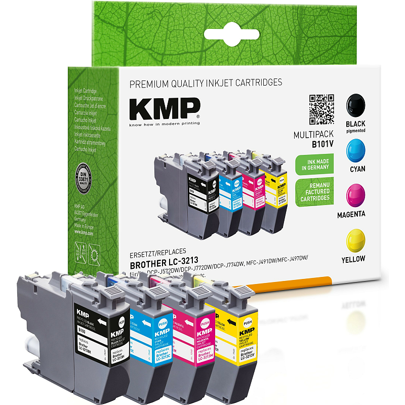 KMP B101V Druckerpatrone 4 Stück(e) Kompatibel Schwarz, Cyan, Magenta, Gelb