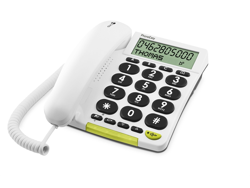 Doro 312cs Analoges Telefon Anrufer-Identifikation Weiß