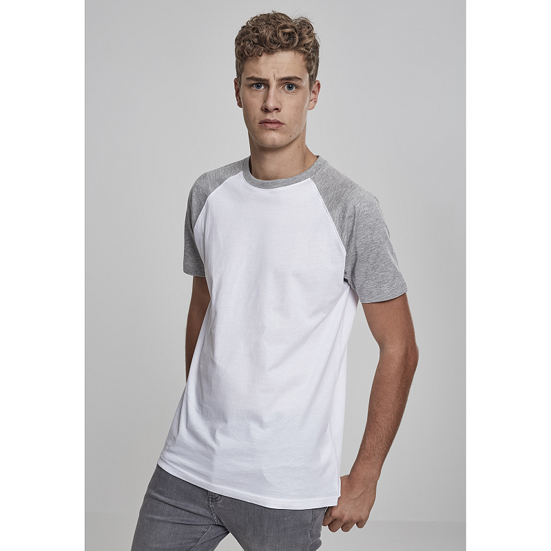 Urban Classics Raglan Contrast Tee T-Shirt Rundhals Kurzärmel Baumwolle, Trikot