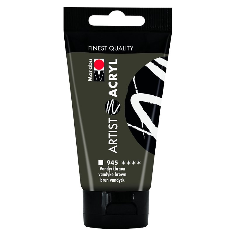 Marabu 12200002945 Acrylfarbe 75 ml Braun Tube