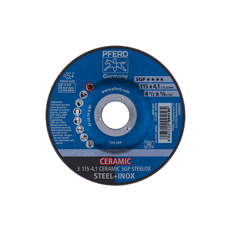 PFERD E 115-4,1 CERAMIC SGP STEELOX Rotierendes Schleifwerkzeug Zubehör Metall