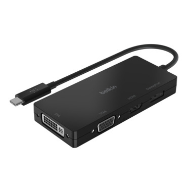 Belkin AVC003BTBK laptop-dockingstation & portreplikator Kabelgebunden USB 3.2 Gen 1 (3.1 Gen 1) Type-C Schwarz