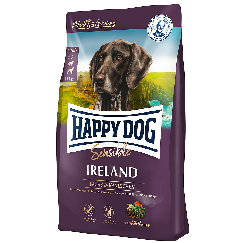 Happy Dog 3538 Hunde-Trockenfutter 12,5 kg Adult Kaninchen, Lachs