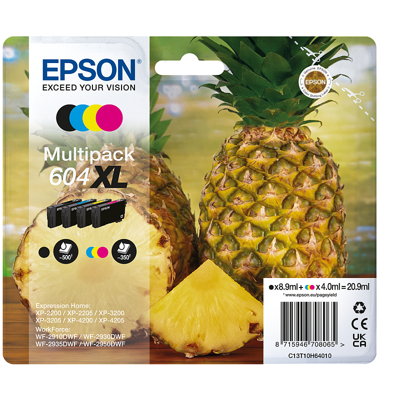 Epson 604XL Druckerpatrone 4 Stück(e) Original Hohe (XL-) Ausbeute Schwarz, Cyan, Magenta, Gelb