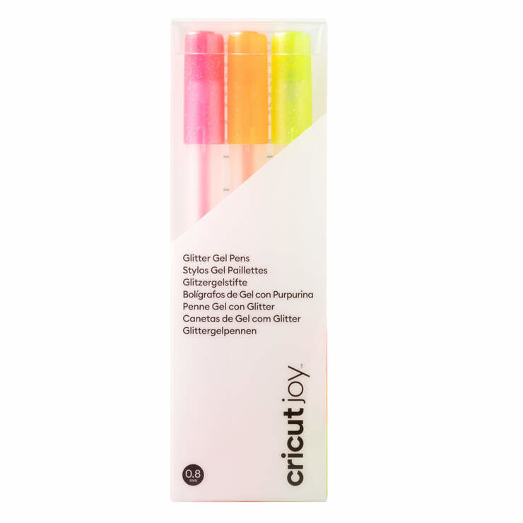 Cricut Joy Glitter Verschlossener Gelschreiber Orange, Pink, Gelb 3 Stück(e)