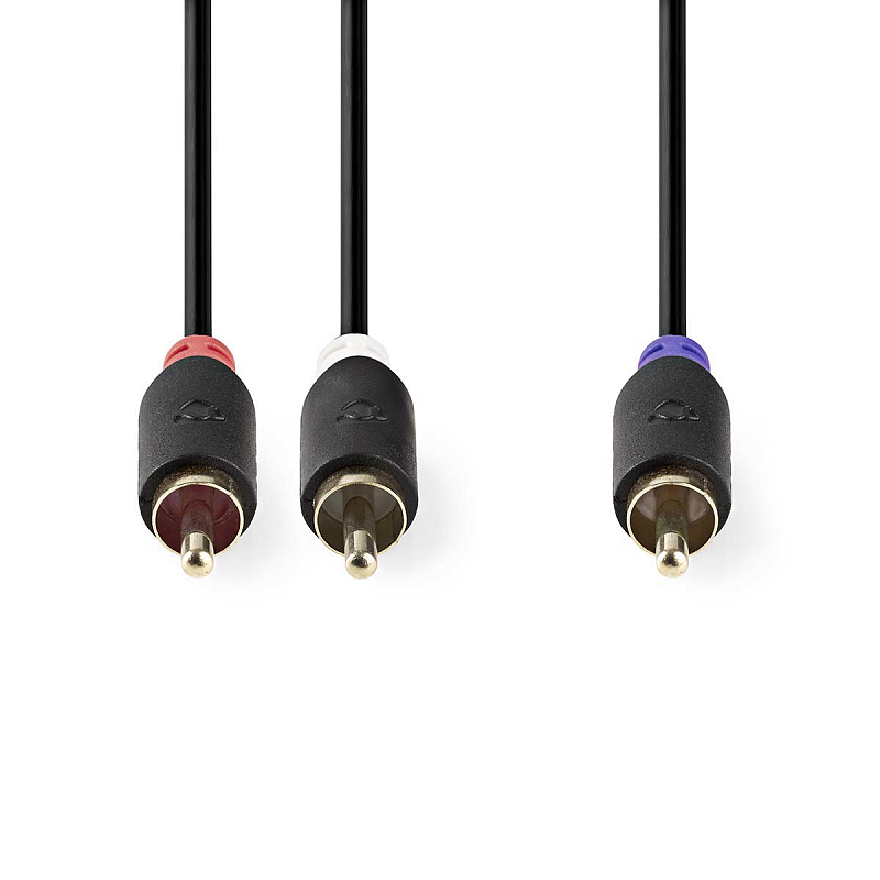 Nedis CABW24000AT30 Audio-Kabel 3 m 2 x RCA RCA Anthrazit