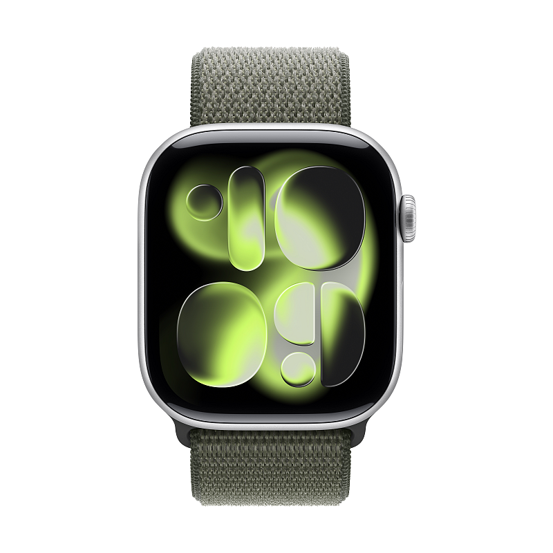 Apple MFFJ4ZM/A Intelligentes tragbares Accessoire Band Grün Nylon, Recyceltes Polyester, Spandex