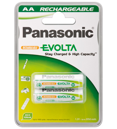 Wentronic AA 2.05Ah NiMH 2-BL EVOLTA Panasonic Wiederaufladbarer Akku Nickel-Metallhydrid (NiMH)