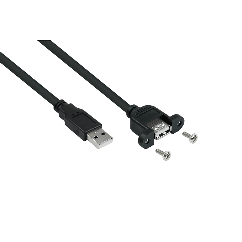 Alcasa UK20P-AEA-010S USB Kabel USB 2.0 1 m USB A Schwarz