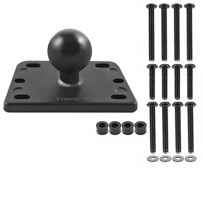 RAM Mounts RAM-B-345U Montage-Kit Schwarz Aluminium, Gummi