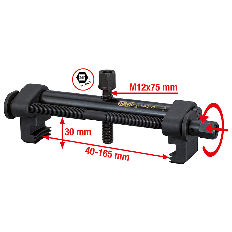 KS Tools 150.3170 Rollenabzieher Abzieher mit Gleitbacken