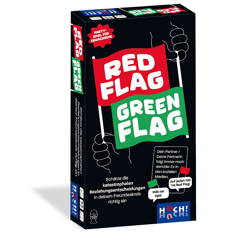 HUCH! Red Flag, Green Flag 20 min Kartenspiel Party