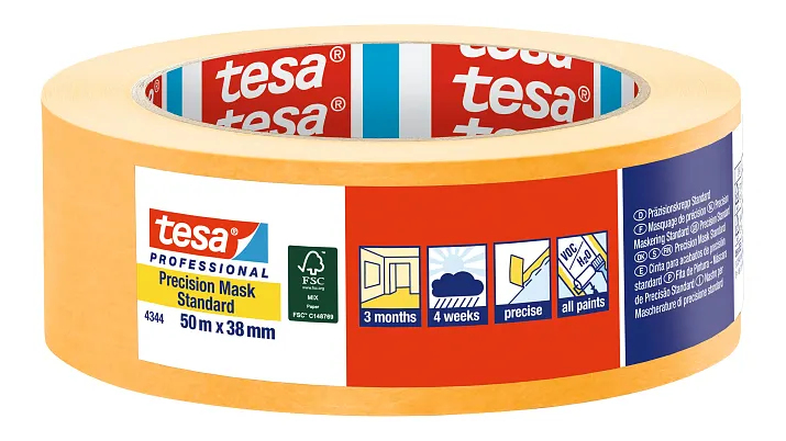 TESA Professional 4344 50 m Allzweck-Klebeband Für die Nutzung im Innenbereich geeignet Für die Nutzung im Außenbereich geeignet Papier Orange