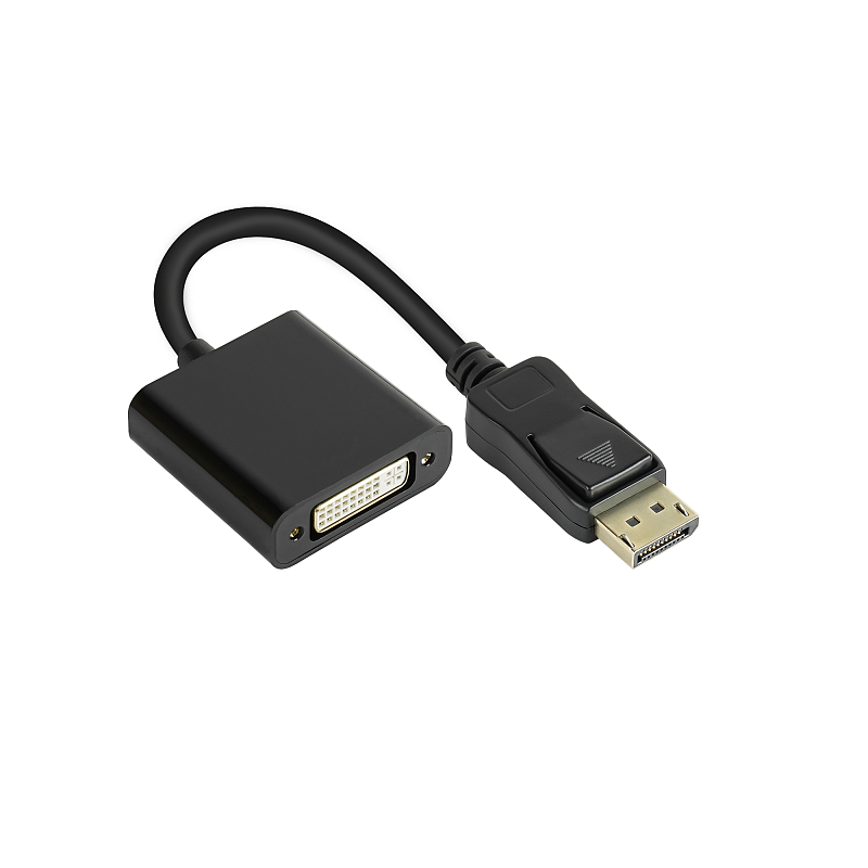 Alcasa DP-AD10 Videokabel-Adapter 0,2 m DisplayPort DVI-I Schwarz