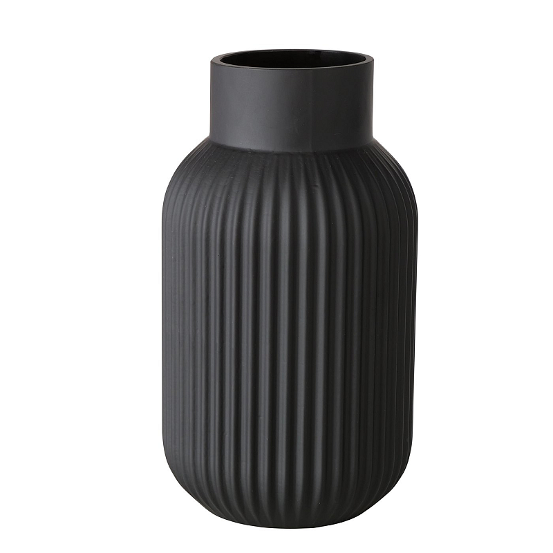 Boltze Nordika Vase Zylinderförmige Vase Glas Schwarz