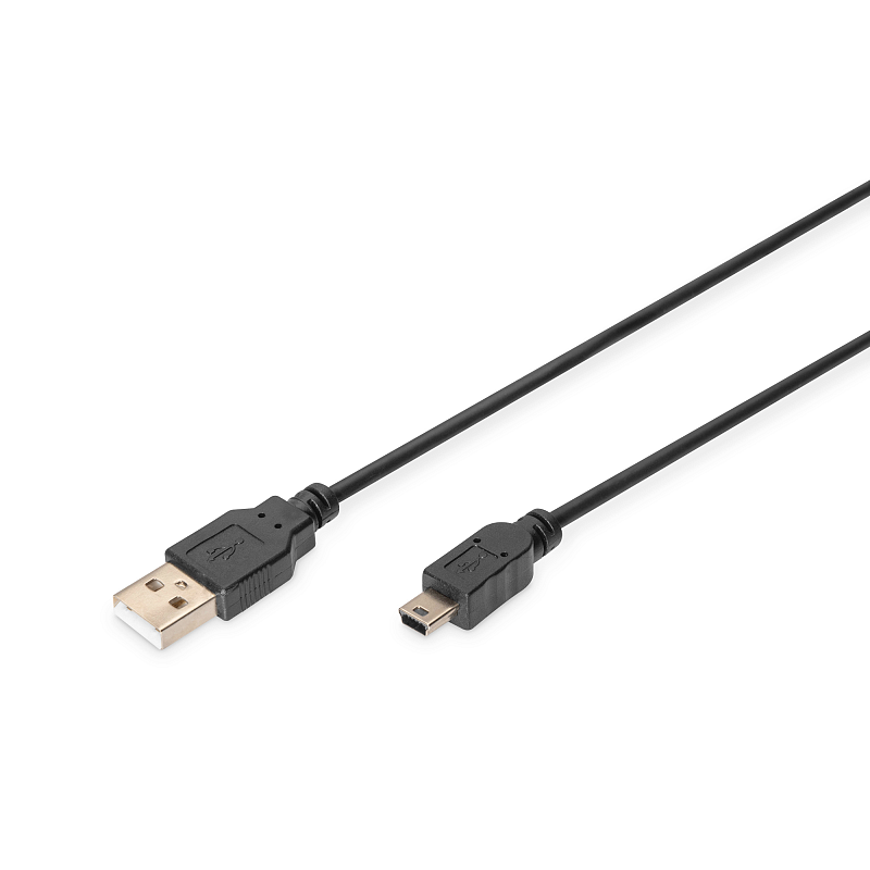 Digitus USB-A – Mini-B Anschlusskabel, 1m