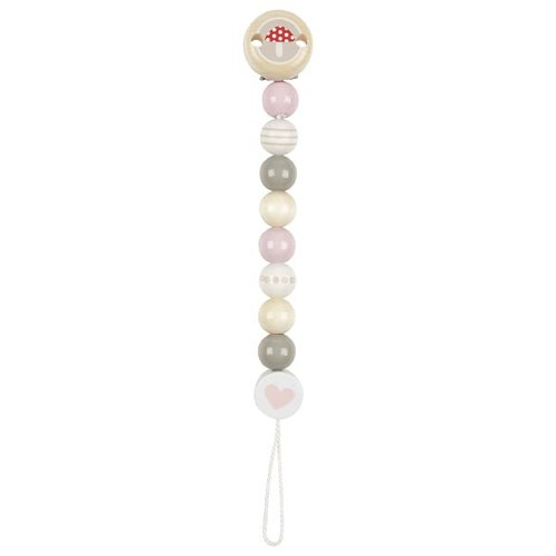Goki 65306 Schnullerkette Grau, Pink Mädchen