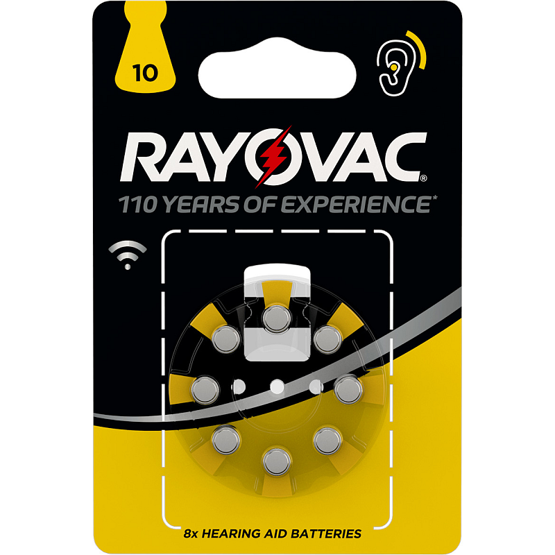 Rayovac 04610 745 418 Haushaltsbatterie Einwegbatterie 10, PR70 Zink-Luft
