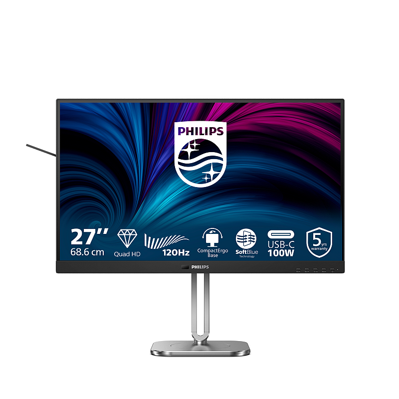 Philips 27B2U4601/00 Computerbildschirm 68,6 cm (27") 2560 x 1440 Pixel Quad HD LCD Grau