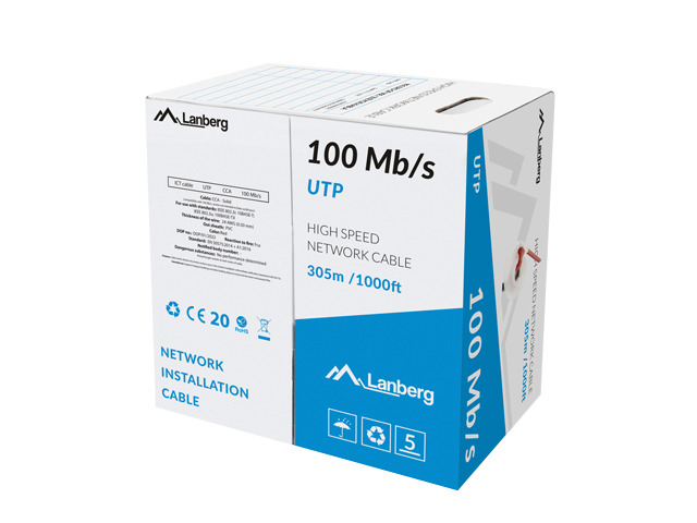 Lanberg LCU5-10CC-0305-R Netzwerkkabel Rot 305 m U/UTP (UTP)
