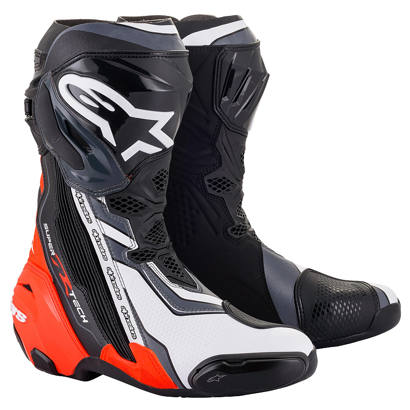 Alpinestars 2220021-1329-45 Motorrad-Schuh Männlich Erwachsener Schwarz, Grau, Rot, Weiß