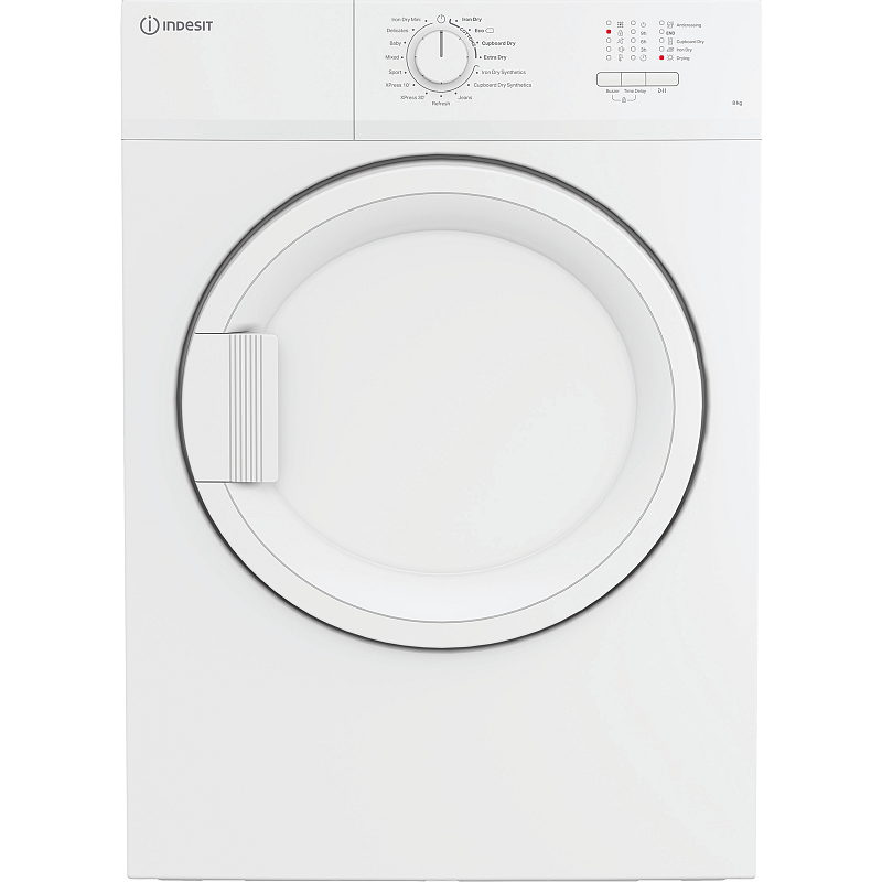 Indesit C YD A81 WWGL UK Wäschetrockner Freistehend Frontlader 8 kg Weiß