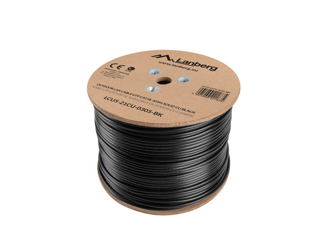 Lanberg LCU5-21CU-0305-BK Netzwerkkabel Schwarz 305 m Cat5e U/UTP (UTP)