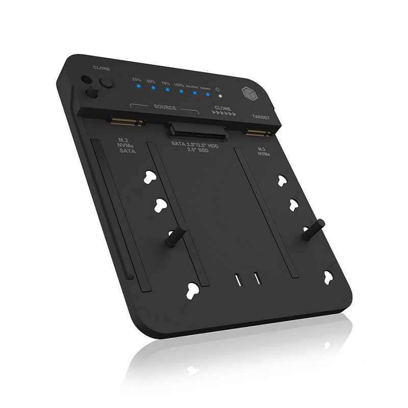 ICY BOX IB-2913MCL-C31, Docking & CloneStation für M.2 NVMe/SATA & 2,5"/3,5" SATA zu M.2 NVMe SSDs