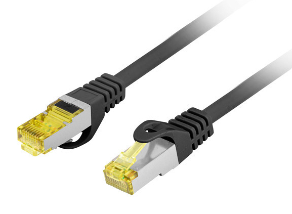 Lanberg PCF6A-10CU Netzwerkkabel Schwarz 0,25 m Cat6a S/FTP (S-STP)