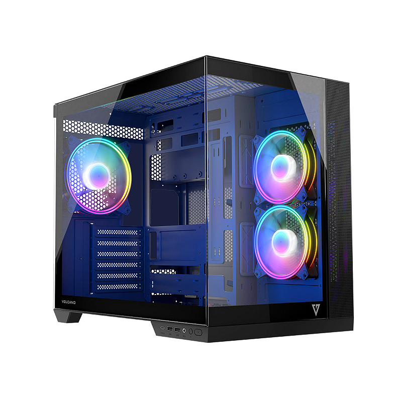 Modecom Volcano Panorama Apex ARGB 3F juoda Midi Tower Grau