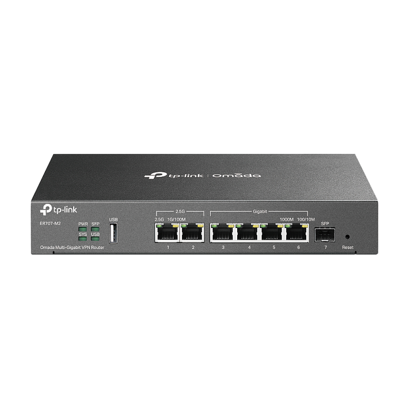 TP-Link Omada ER707-M2 Kabelrouter 2.5 Gigabit Ethernet, Schnelles Ethernet, Gigabit Ethernet Schwarz