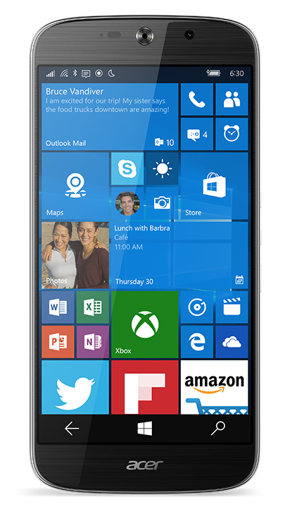 Acer Liquid Jade Primo + Docking Station 14 cm (5.5") Dual-SIM Windows 10 Mobile 4G USB Typ-C 3 GB 32 GB 2870 mAh Schwarz