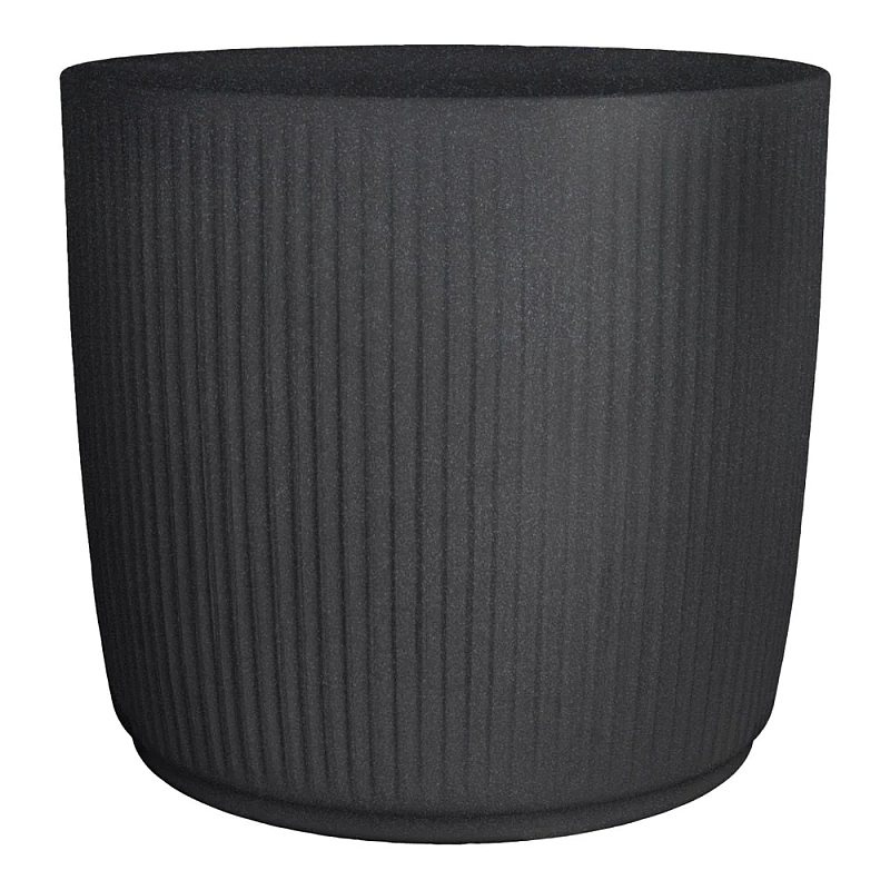 Scheurich Linetto 259 Draußen Topfpflanzer Freistehend Kunststoff Schwarz, Steinfarbe