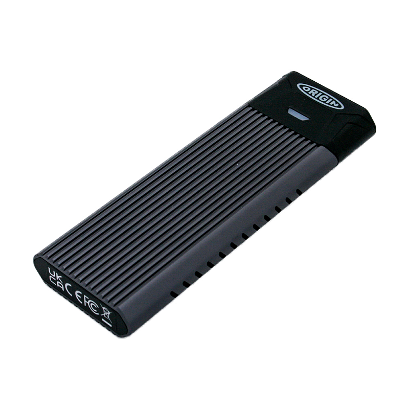 Origin Storage OSEC256NVME Externes Solid State Drive 256 GB USB Typ-C 3.2 Gen 2 (3.1 Gen 2) Aluminium, Grau