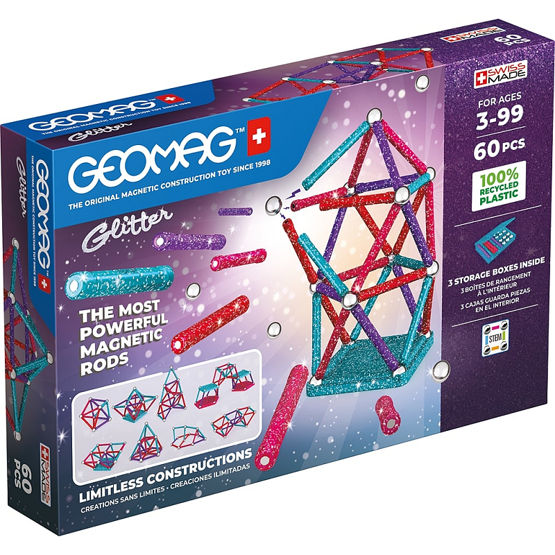 Geomag Glitter Recycled Neodym-Magnet-Spielzeug