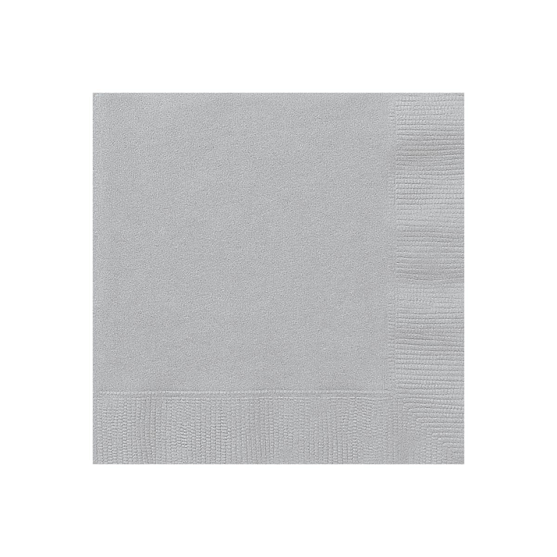 Unique Party 33442 Papierserviette Papier Silber 50 Stück(e)