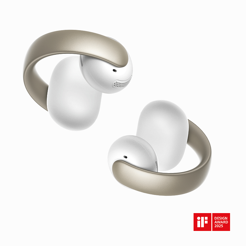 Soundcore Aeroclip Kopfhörer True Wireless Stereo (TWS) Offene Ohren Anrufe/Musik/Sport/Alltag Bluetooth Champagner, Weiß