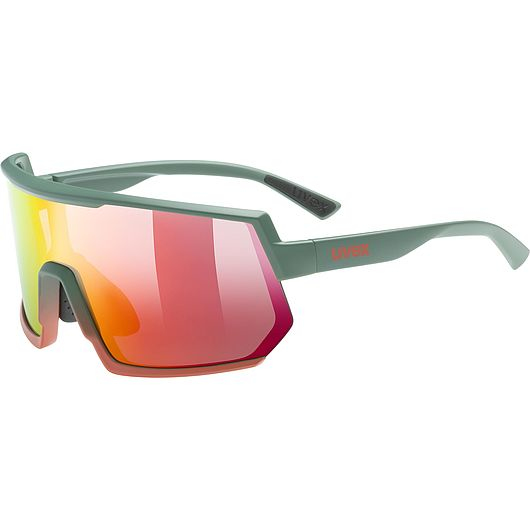 Uvex sportstyle 235 Multisportbrille Unisex Halbrandlos Grün, Rot